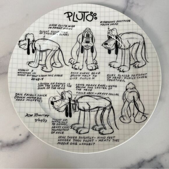 Disney Sketch Book Pluto Plates 10.5"& 8" - Picture 4 of 11
